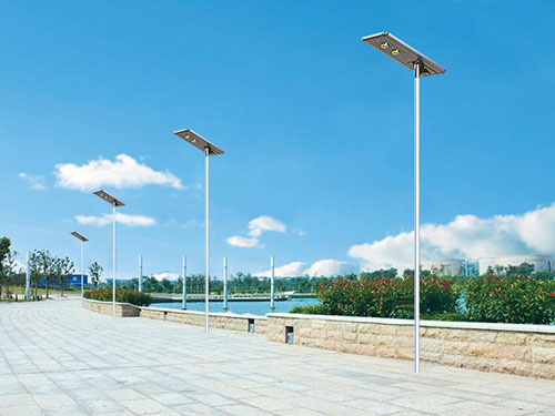 All in one solar powered street light