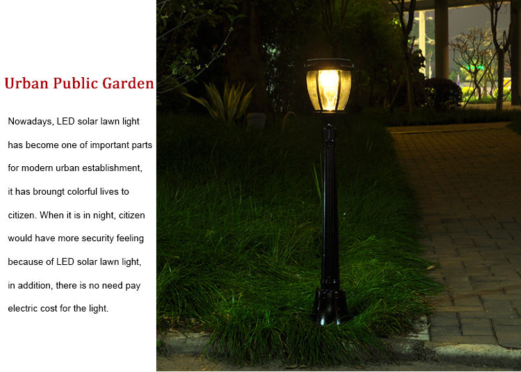 LED solar lawn light