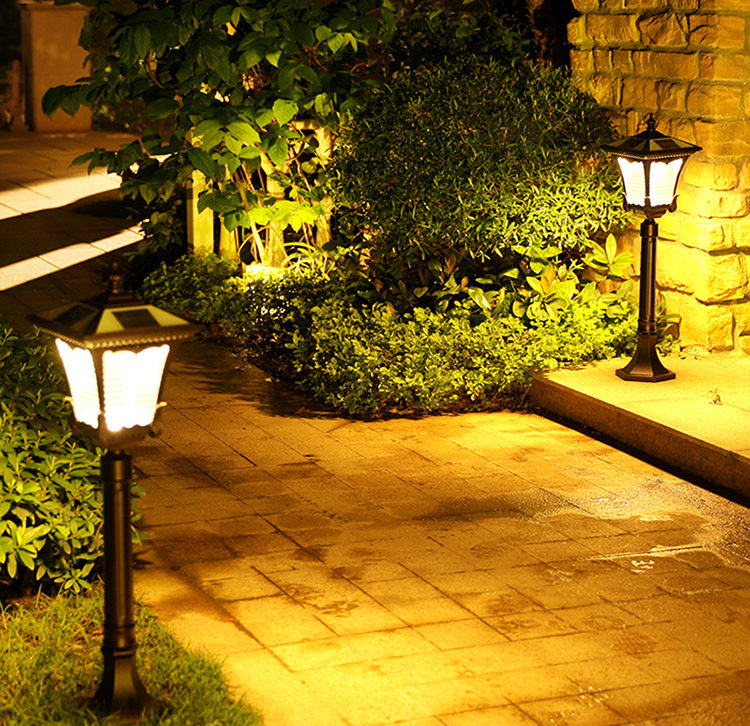 solar powered LED lawn light