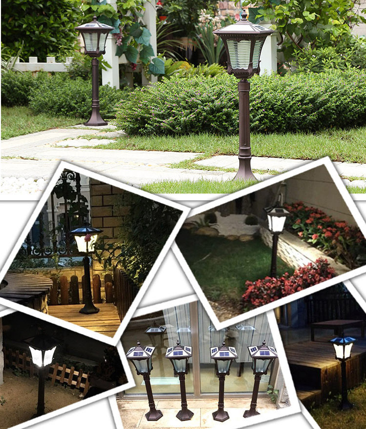 solar powered LED lawn light