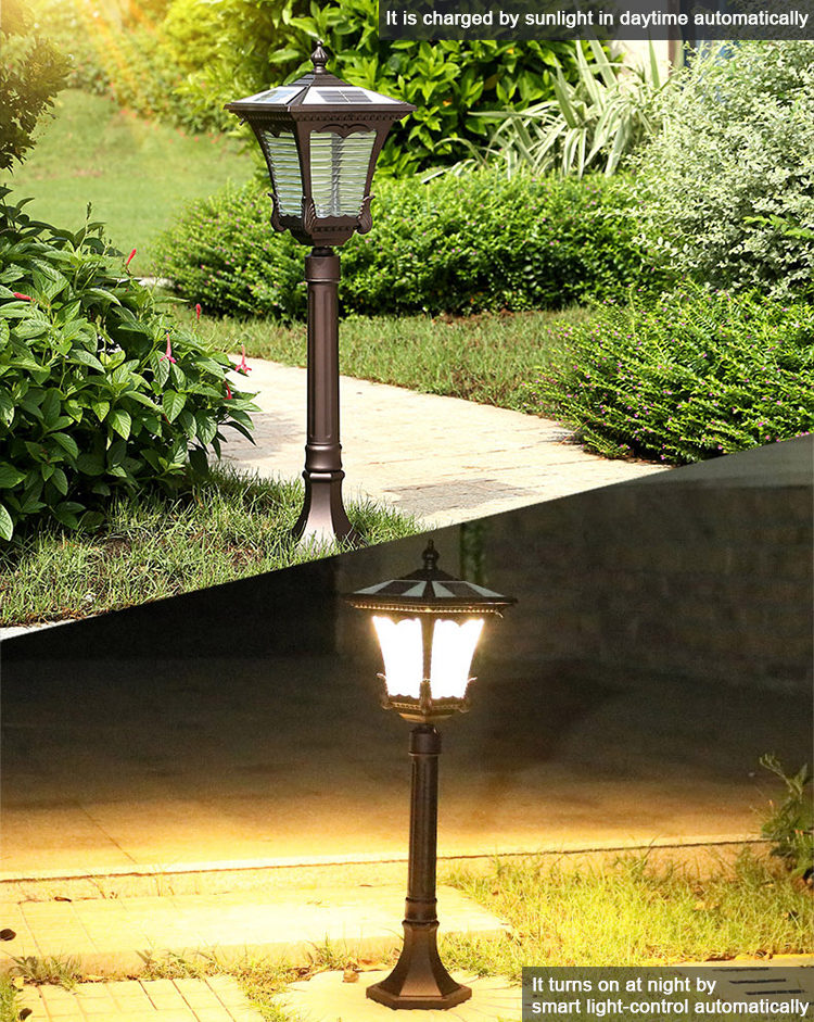 solar powered LED lawn light