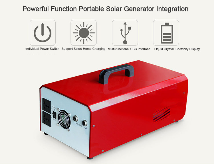Portable solar power generator kit
