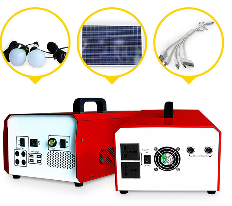 Portable solar power generator kit