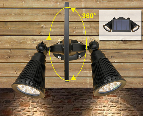 Solar Powered LED wall light