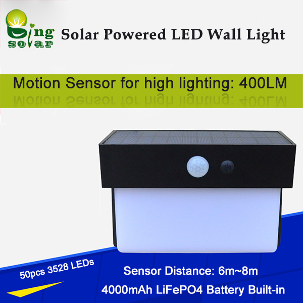 solar powered LED wall light
