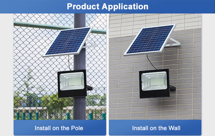 solar flood light with remote control