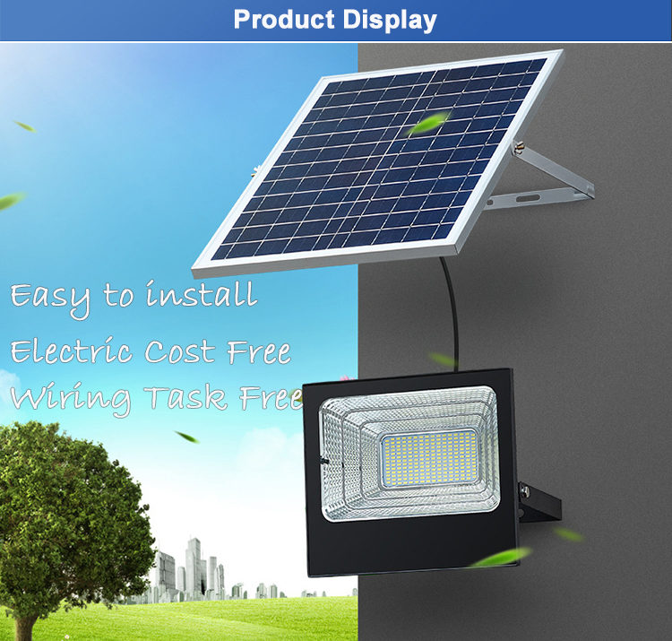 solar flood light with remote control