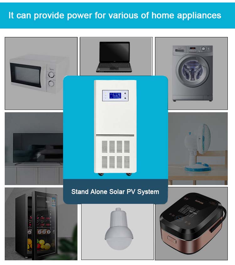 1KW Stand Alone Solar PV System for Home Electric Appliances